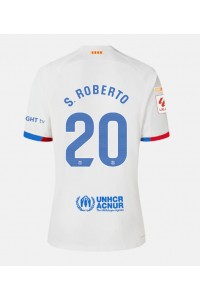 Barcelona Sergi Roberto #20 Jalkapallovaatteet Vieraspaita 2023-24 Lyhythihainen